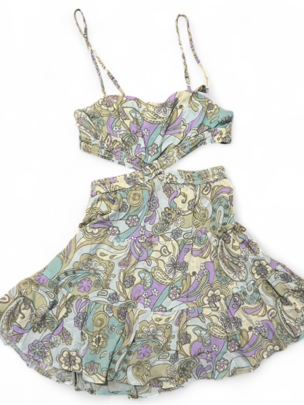Sky to Moon multi-coloured paisley dress